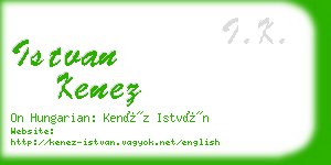 istvan kenez business card